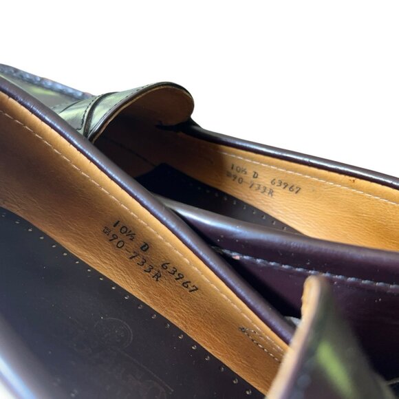 Vintage Sebago Burgundy Pinch Moc Toe Penny Loafer Shoes Mens Size 10.5 D USA main image 8